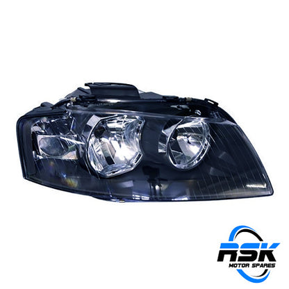 Audi A3 (8P/8PA 2003–2008 Pre-Facelift) RHS Halogen Headlight Assembly with Electric Motor (8P0941004A/F/J). Fast South Africa delivery.