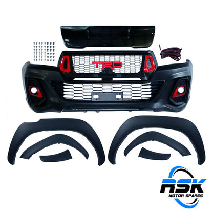 Toyota Hilux Revo (2015–2020) TRD Rocco Front & Rear Bumper Kit with Fender Arches (D9-H1540). ABS plastic. Fast South Africa delivery.