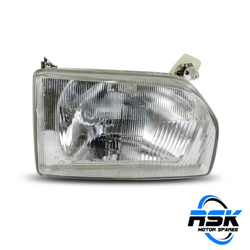 Ford Bantam Mk1 (1983–1990) & 1.6 XR4, Mazda Rustler Mk1 & Ford Escort Mk3/4 Front Right Headlamp (RHS/Driver Side / Glass Lens). Fast South Africa delivery.
